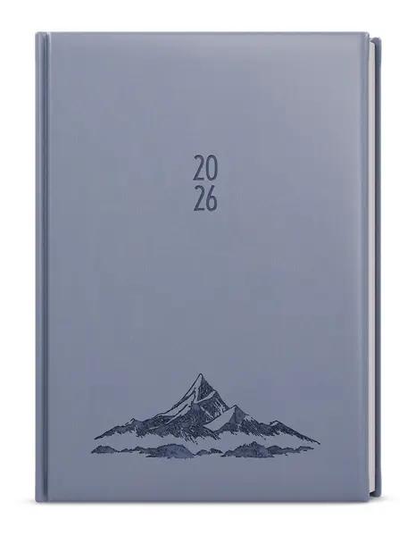 Diář denní - David- Vivella s ražbou - A5 - holubí šeď - Hory