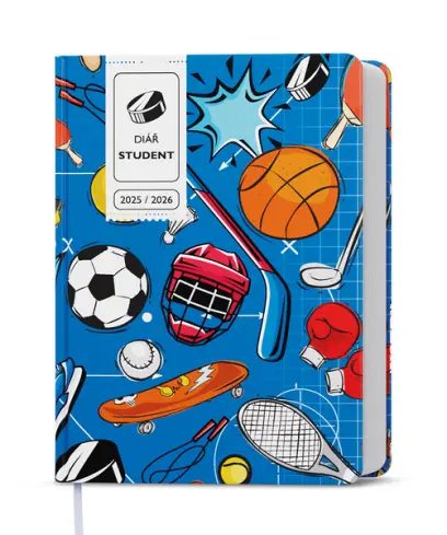 Diář týdenní - Student - V8 - lamino - kapesní - Sport
