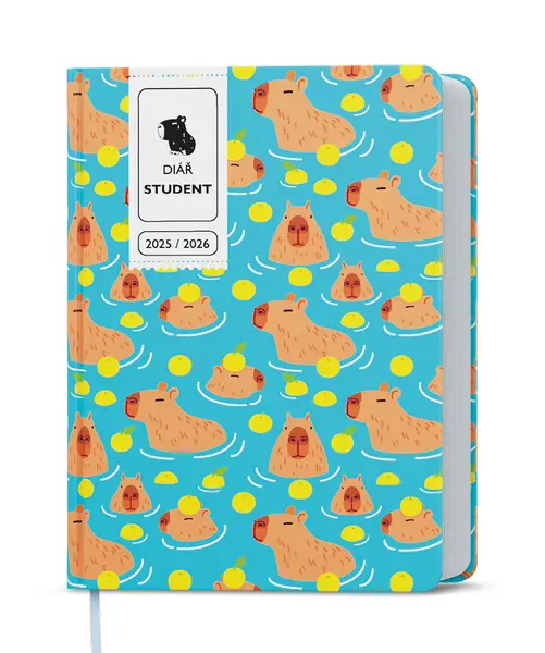 Diář týdenní - Student - V8 - lamino - kapesní - Kapybara