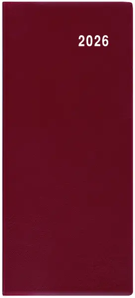 Diář měsíční - Božka - PVC - bordó