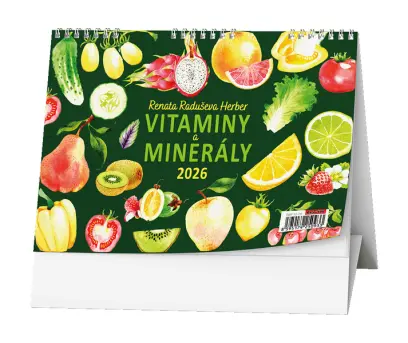 Kalendář stolní Vitaminy a minerály Renaty Raduševy Herber