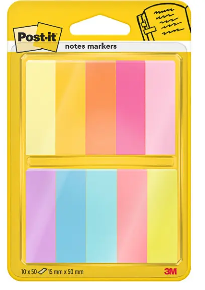 Blok samolepicí 12,7x44,4 mm 10x50 lístků 670/10 neon