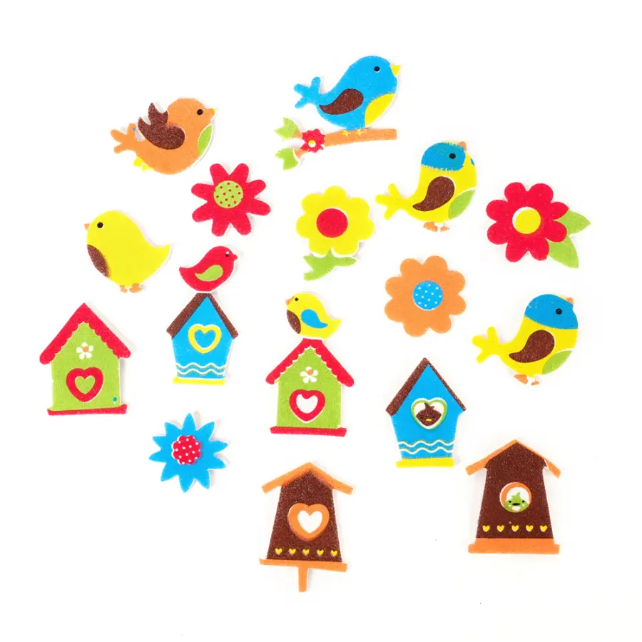 Samolepky pěnové 10 ptáčci