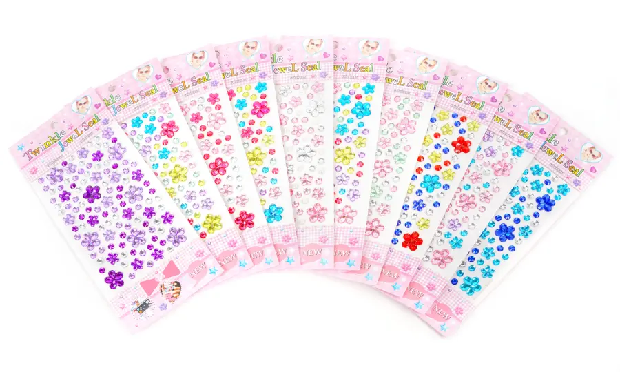 Kamínky samolepicí 03 kytičky 10 ks