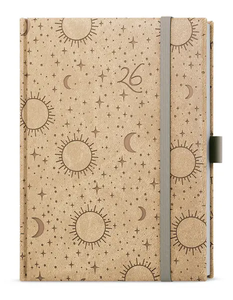 Diář týdenní - Prokop - Vivella extra - B6 - béžová - Hvězdy