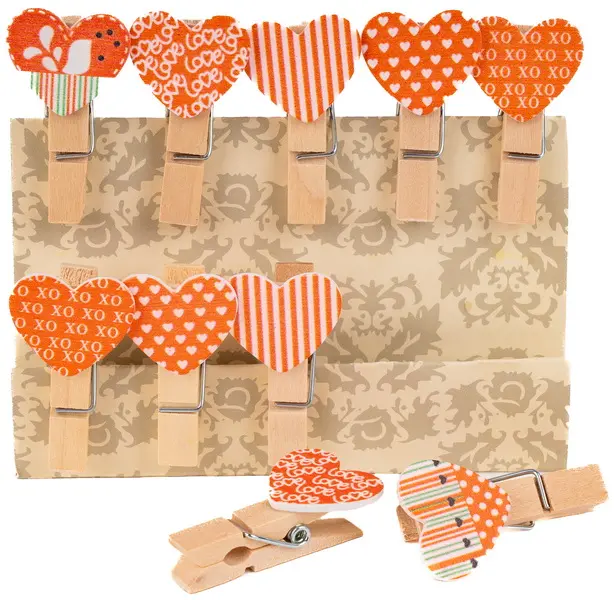 Kolíčky dekorační Shapes 01 srdce