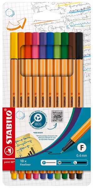 Popisovač Stabilo point 88 sada 10 ks