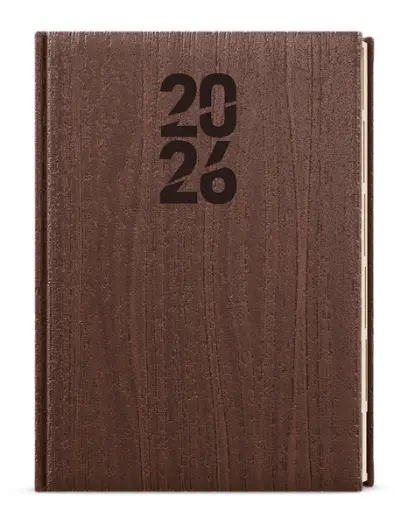 Diář týdenní - Oskar - Wood - A5 - hnědá