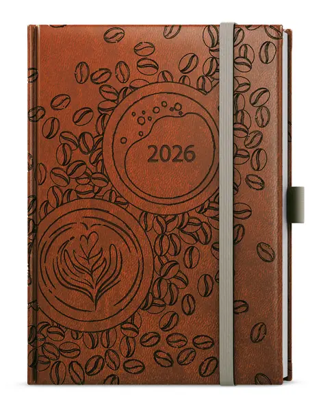 Diář týdenní - Prokop - Vivella extra - B6 - hnědá - Káva