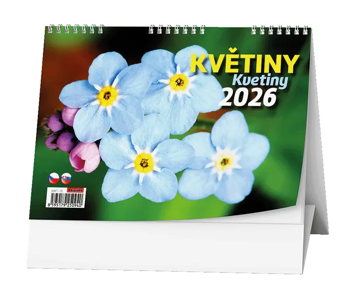 Kalendář stolní Květiny