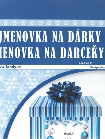Jmenovky na dárky XMAJ-013