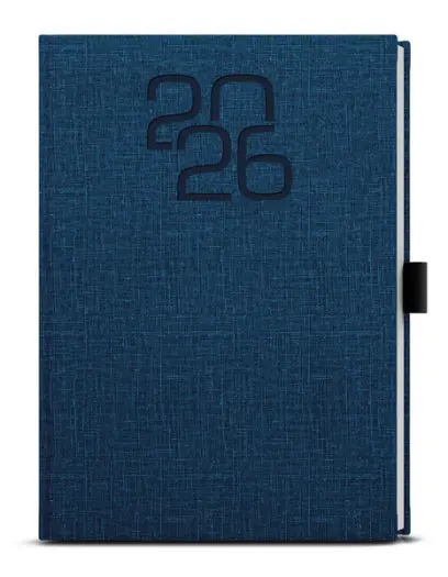 Diář denní - David - Fabric - A5 - modrá