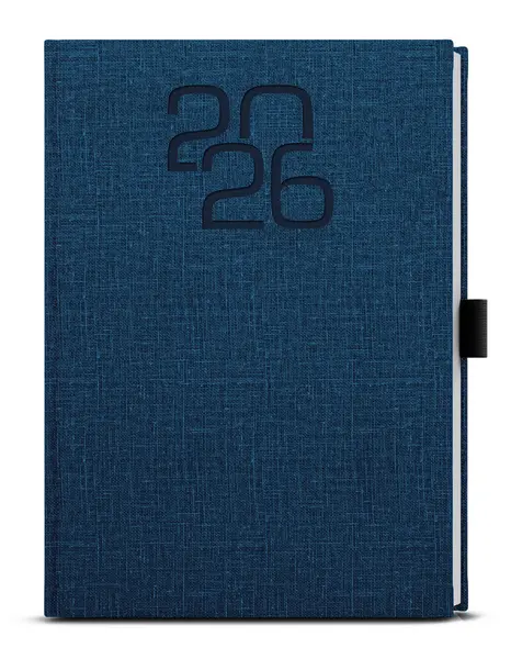 Diář denní - David - Fabric - A5 - modrá
