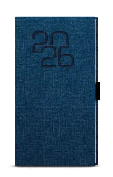 Diář týdenní - Jakub - Fabric - kapesní - modrá