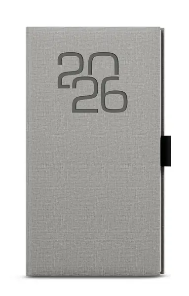 Diář týdenní - Jakub - Fabric - kapesní - šedá
