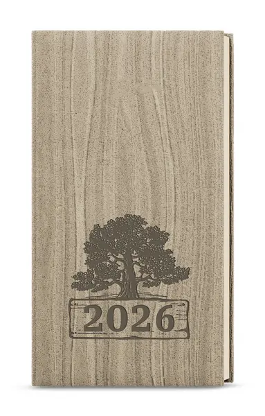 Diář týdenní - Jakub - Wood - kapesní - světle hnědá