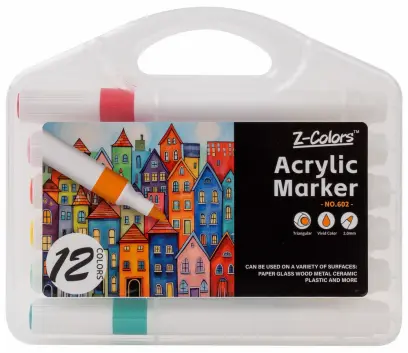 Popisovač akrylový Flower 12 barev