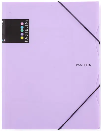 Mapa 3 klopy s gumou A4 PP Pastelini fialová