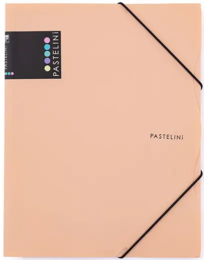 Mapa 3 klopy s gumou A4 PP Pastelini meruňková