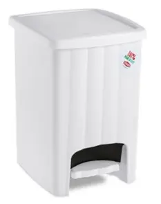 Pedálový odpadkový koš MARGARITA velký bílý
