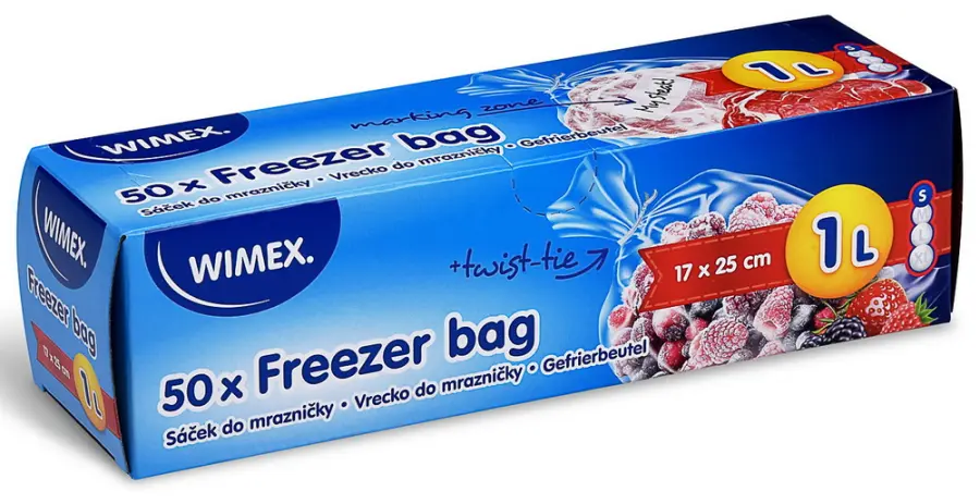 Sáčky do mrazničky 17x25 cm 1l 50 ks
