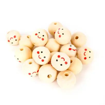 Korálky Wood 03 Face