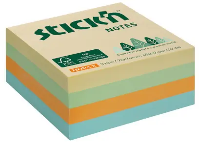 Samolepicí bloček FSC 76 x 76 mm 400 ks pastelový luční mix