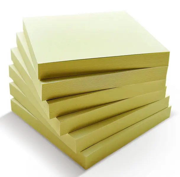 Samolepicí bloček FSC 76 x 76 mm 6 x 100 ks pastelový žlutý