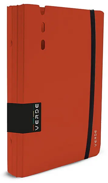 Kroužkový záznamník VERDE A5 cihlový