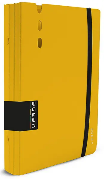 Kroužkový záznamník VERDE A4 hořčicový