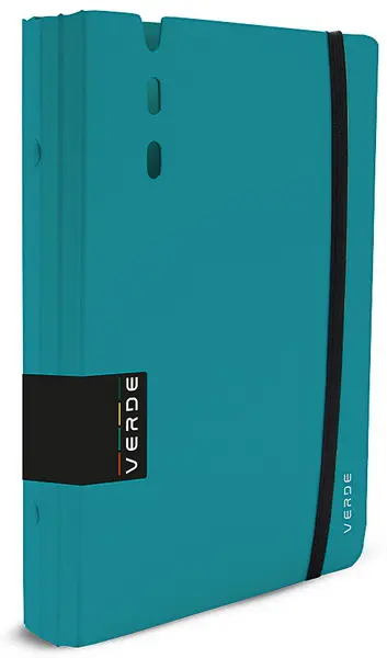 Kroužkový záznamník VERDE A4 tyrkysový