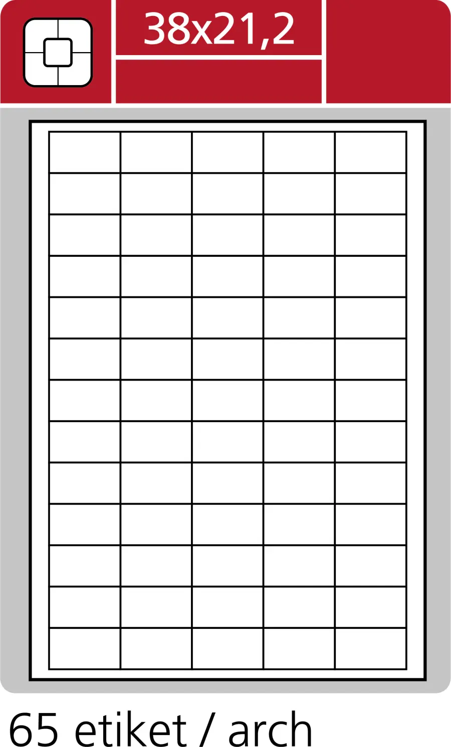 Etikety samolepicí lesklé 38x21,2 mm 100 archů