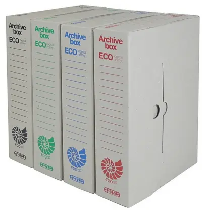 Archivační krabice barevná Economy černá