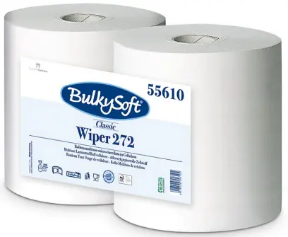 Utěrky průmyslové v roli bílé 26cmx272m 2vrstvy