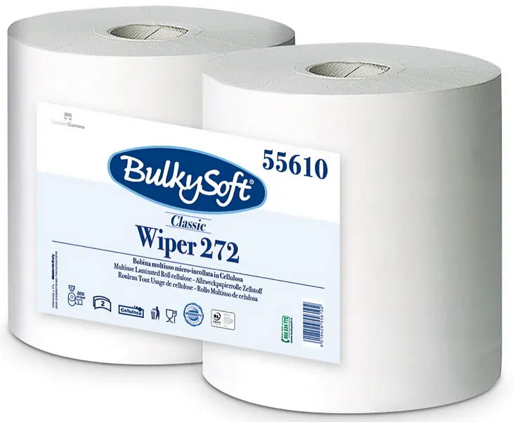 Utěrky průmyslové v roli bílé 26cmx272m 2vrstvy