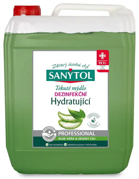 Mýdlo Sanytol dezinfekční hydratační 5l, aloe vera