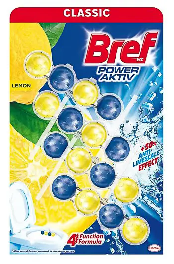 WC blok BREF POWER activ lemon a ocean 4x50g