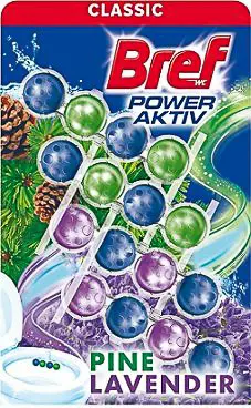 WC blok BREF POWER activ borovice a levandule 4x50g