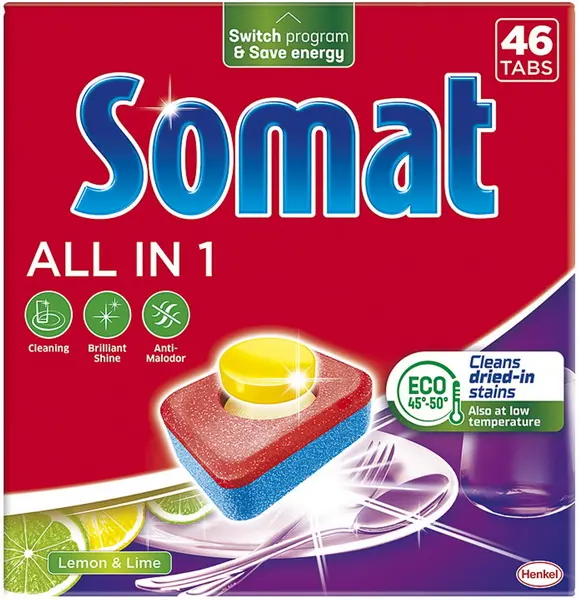 Somat tablety  AiO Extra 44ks XL Lemon