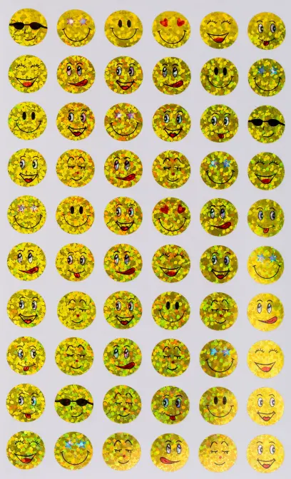 Samolepky papírové Smile 03 5 ks