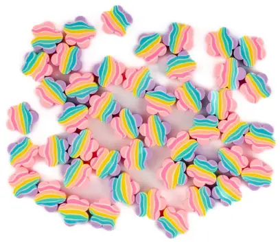 Korálky polymerové GRKO-145 duhové kytičky DP