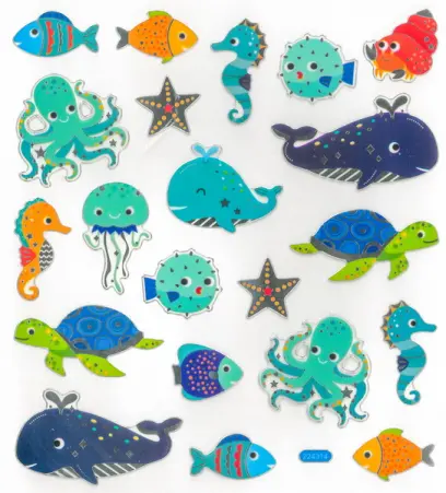 Samolepky papírové DPNK-235 vodní svět DP