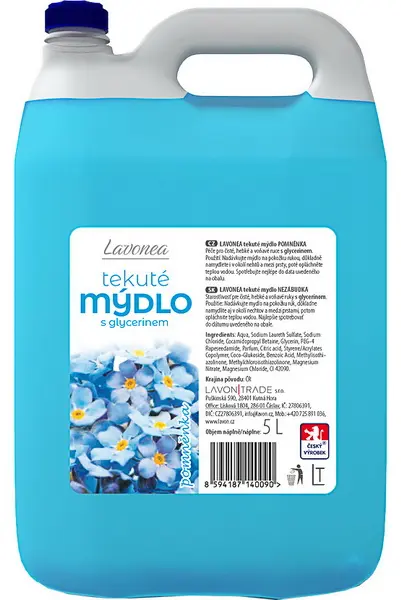 LAVON tekuté mýdlo POMNĚNKA (modré), 5 l