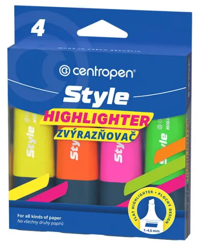 Zvýrazňovač 6252 Style, sada 4 ks