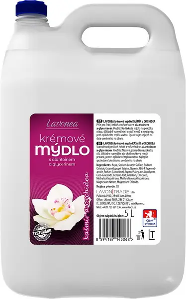 LAVON krémové mýdlo KAŠMÍR & ORCHIDEA, 5 l