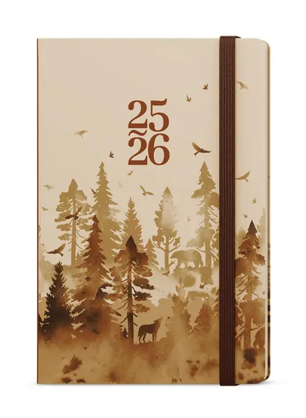 Diář týdenní 18měsíční - Lungo - B6 - Les