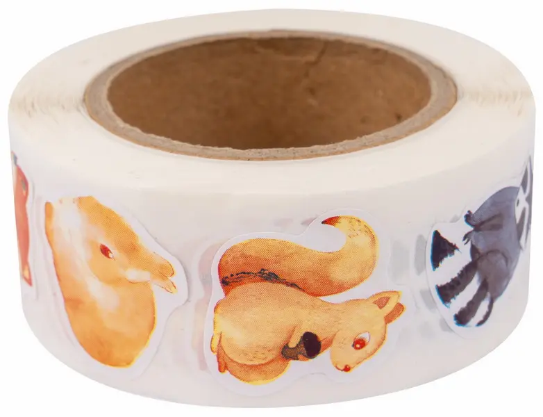 Samolepky papírové na rolce DPNK-257 lesní zvířatka DP