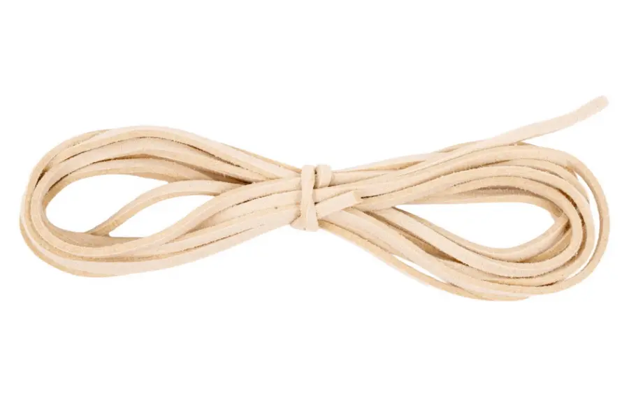 Šňůrka na výrobu šperků imitace kůže bílá