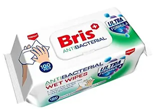 Bris vlhčené antibakteriální ubrousky 100ks