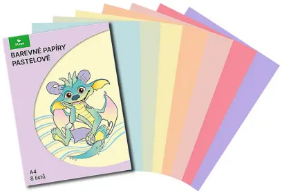 Složka barevných pastelových papírů 8 listů